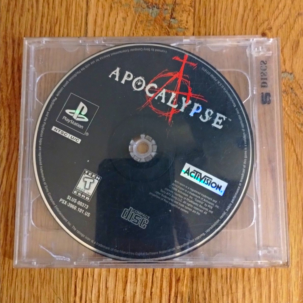 Apocalypse (Sony PlayStation 1) Activision T-Teen Disc Only